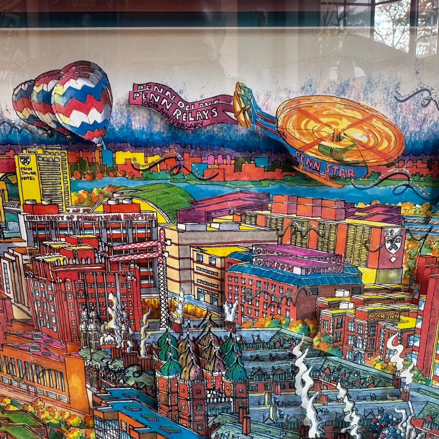 Vintage "University of Pennsylvania" 3D Artwork Signed Numbered Artist Proof by Szynal