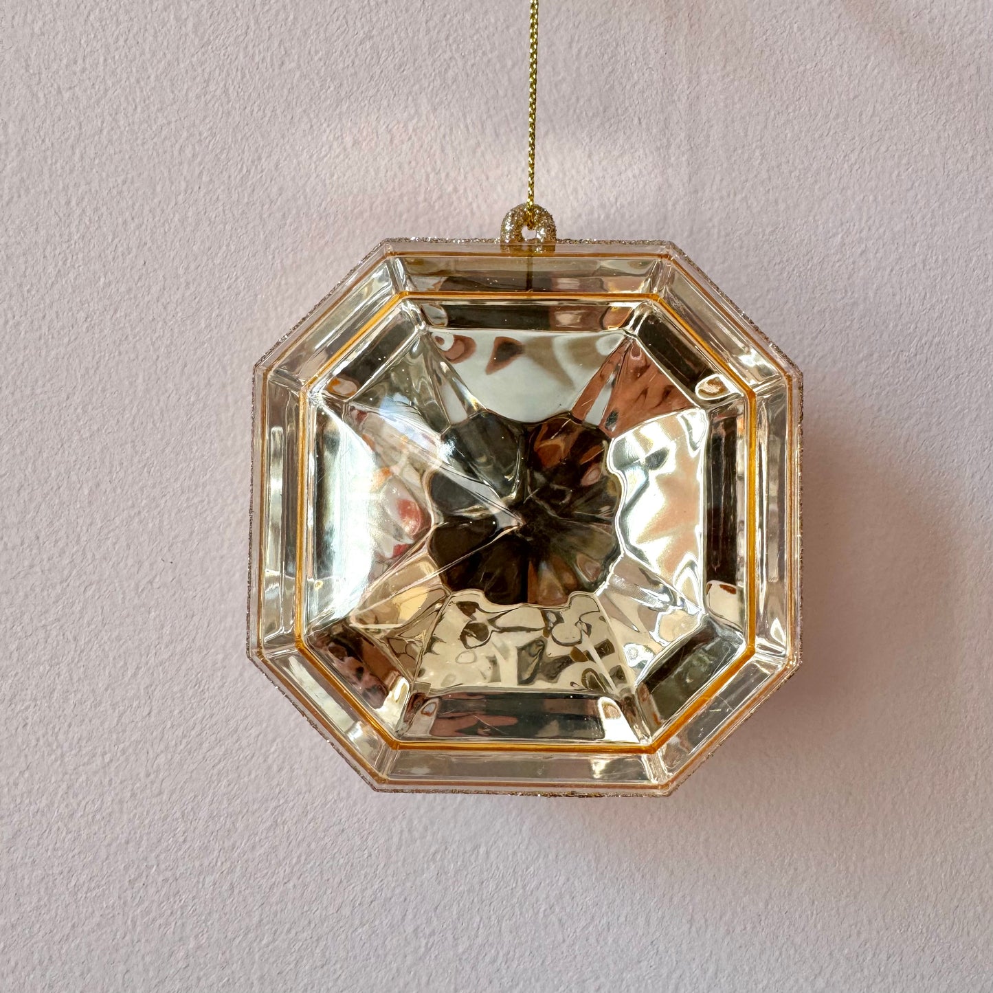 Yellow Acrylic Gem Ornament