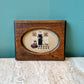Vintage Framed Needlepoint Amish Gardener Artwork