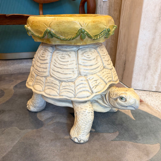 Vintage Extra Large Mid-Century Tortoise Stool