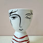 Vintage Ceramic Lady Head Vase/ Planter