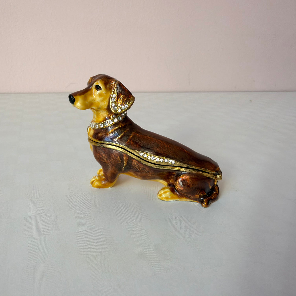 Jeweled Dachshund Trinket Box