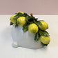 Pair of Vintage Italian Capodimonte Porcelain Lemon Wall Sconce Pockets