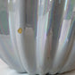 Vintage Pale Blue Opalescent Ribbed Vase
