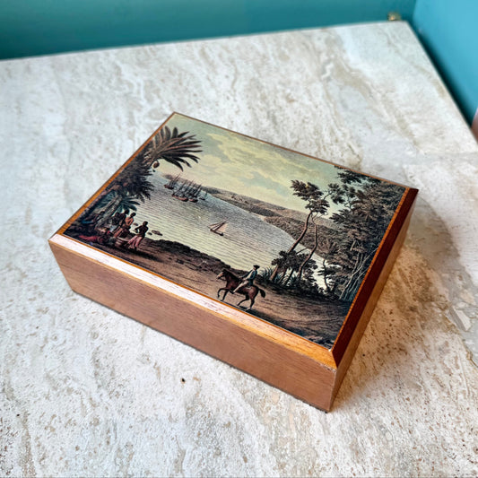 Vintage Annabella Caribbean Wooden Trinket Box