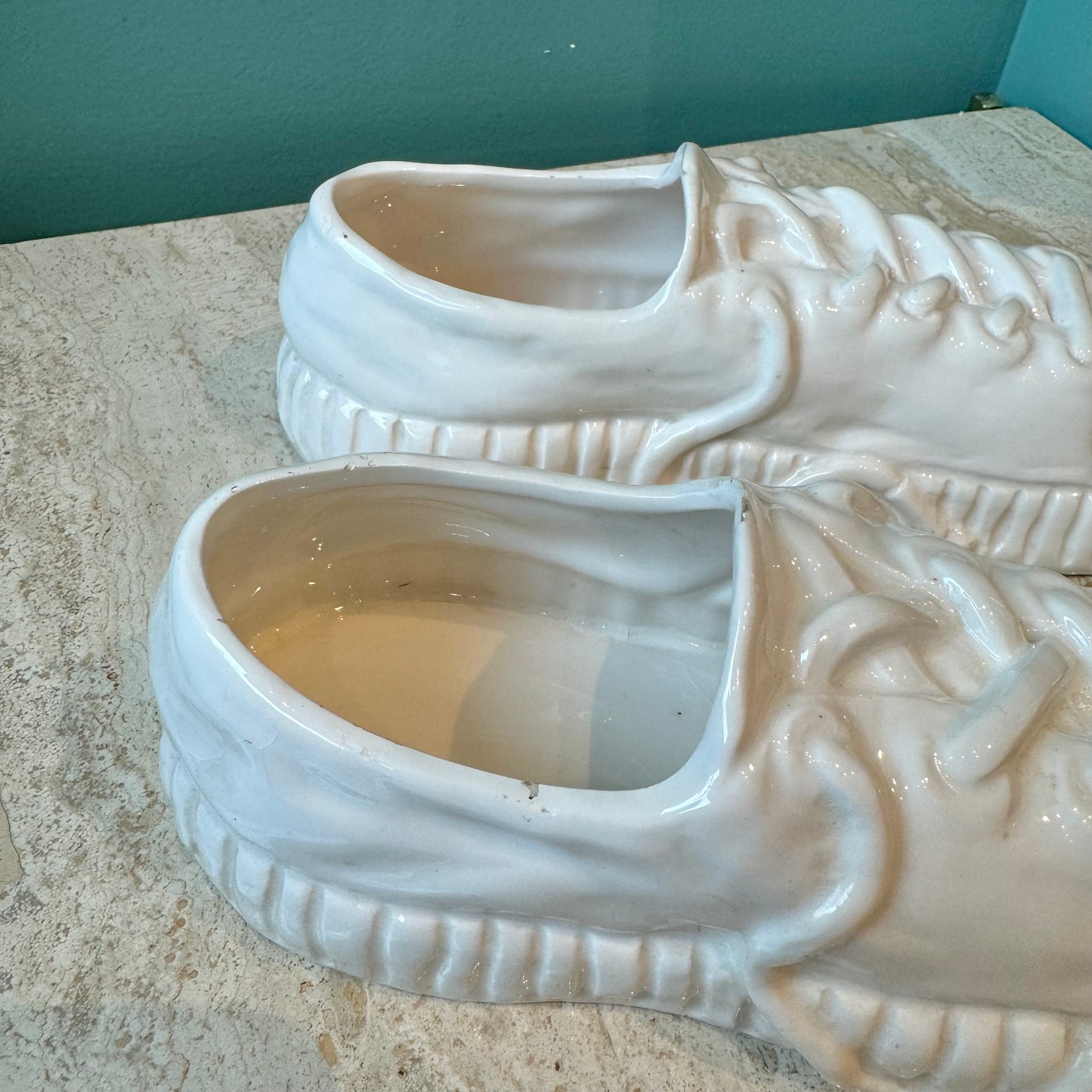 Pair of Vintage Ceramic Sneaker Planters by Fitz and Floyd