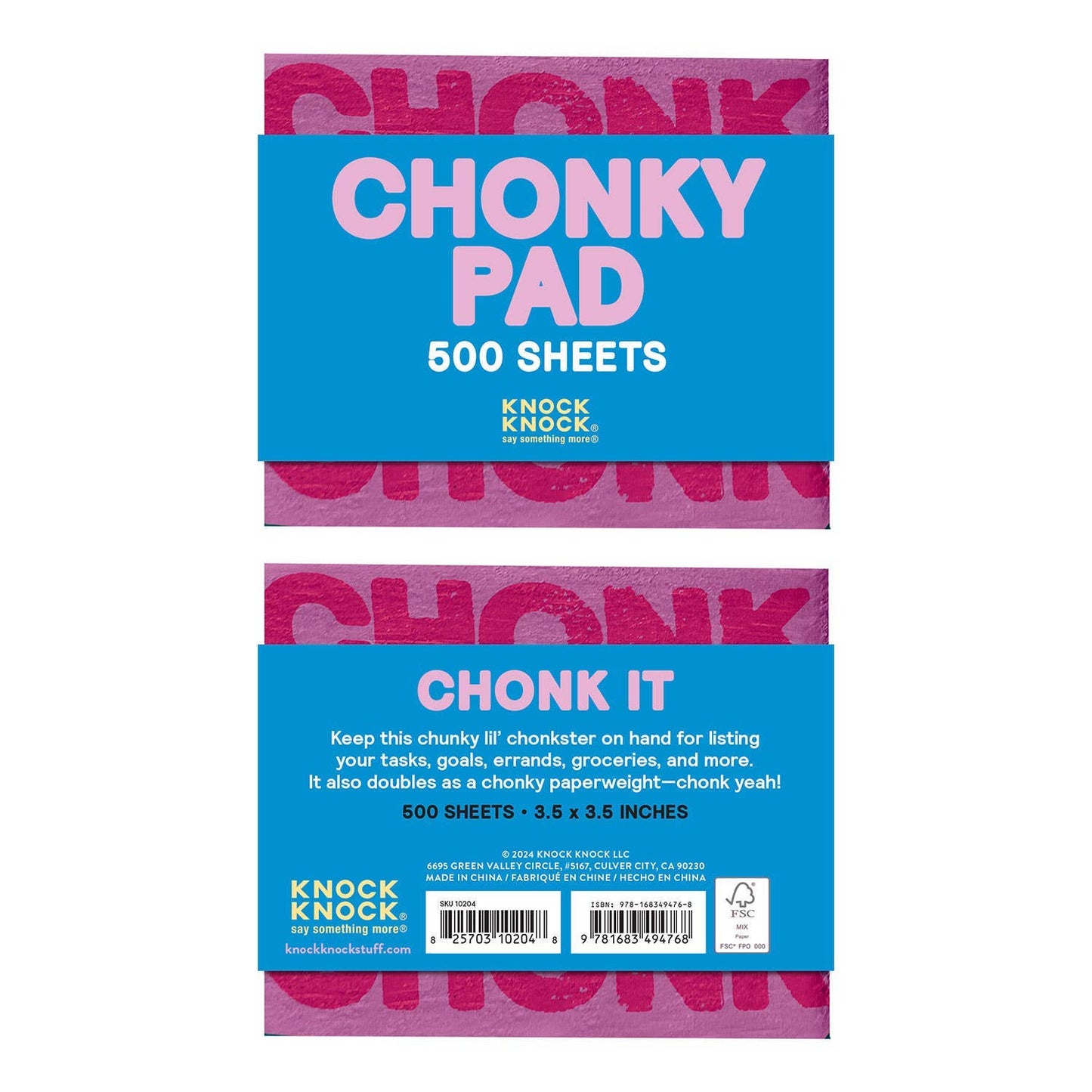 Chonky Checklist Note Pad