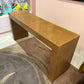 Vintage Karl Springer Style Faux Snake Embossed Console Table