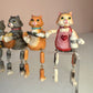 Vintage Set of 6 WMG Cooking Cat Shelf Sitters