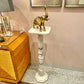 Vintage Italian White Marble Pedestal