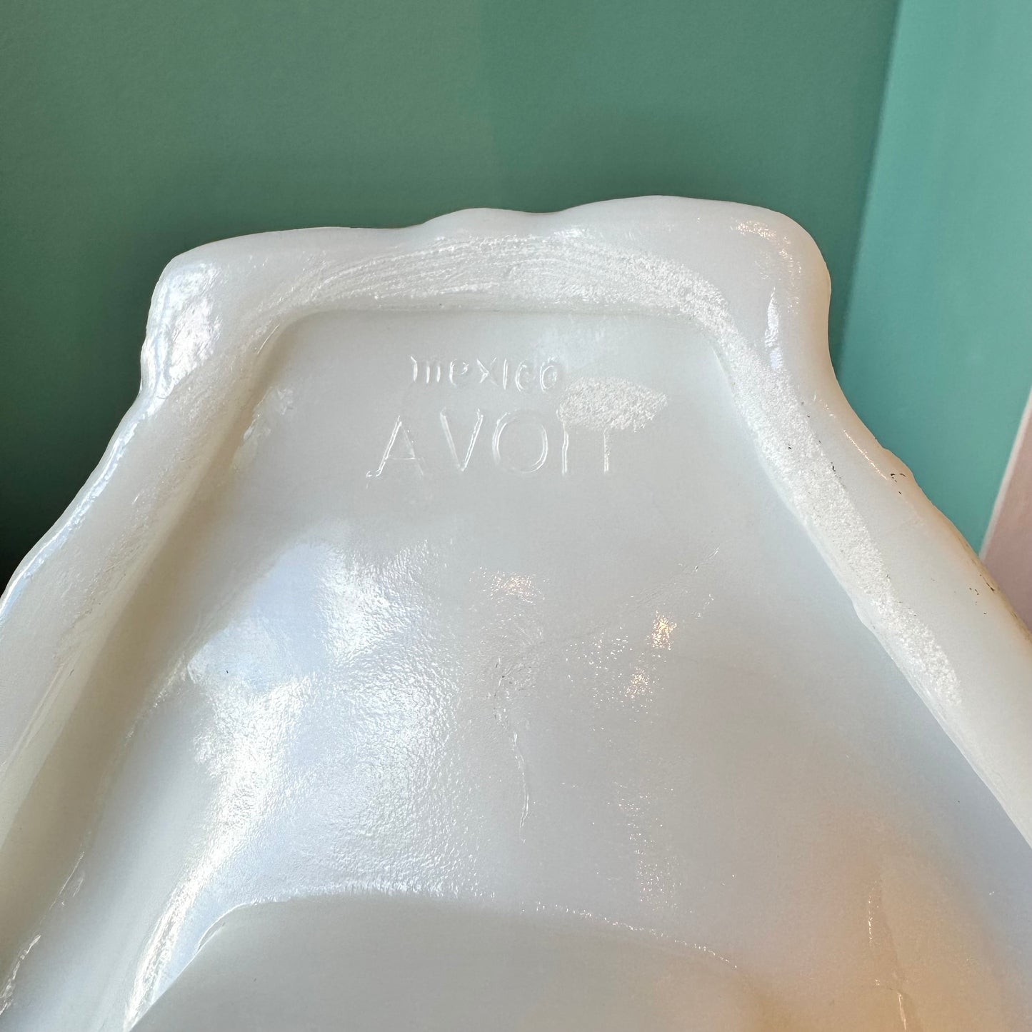 Vintage Milk Glass Hand Soap/Catchall Dish by Avon