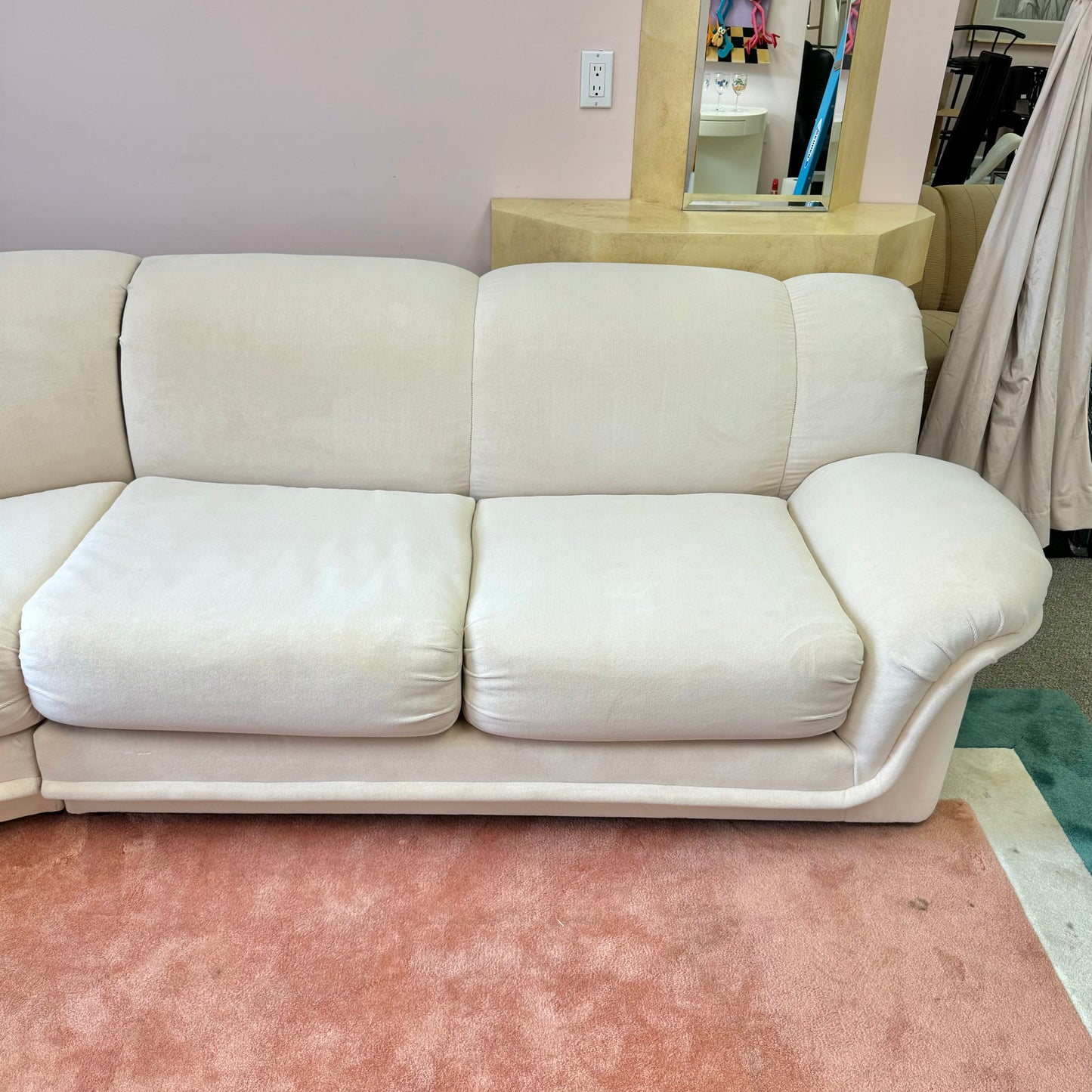 Vintage Three Piece Cream Sofa by Carson’s