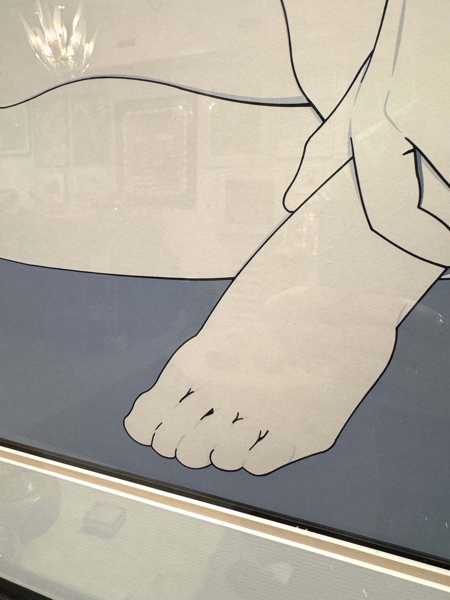 Vintage Framed Patrick Nagel Serigraph Titled "Commemorative #4"