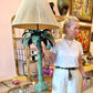 Vintage 1970s Chapman Style Palm Tree Table Lamp/per item