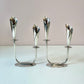Pair of Mid-Century Danish Silver Plated Calla Lily Candlestick Holders by Hans Jensen