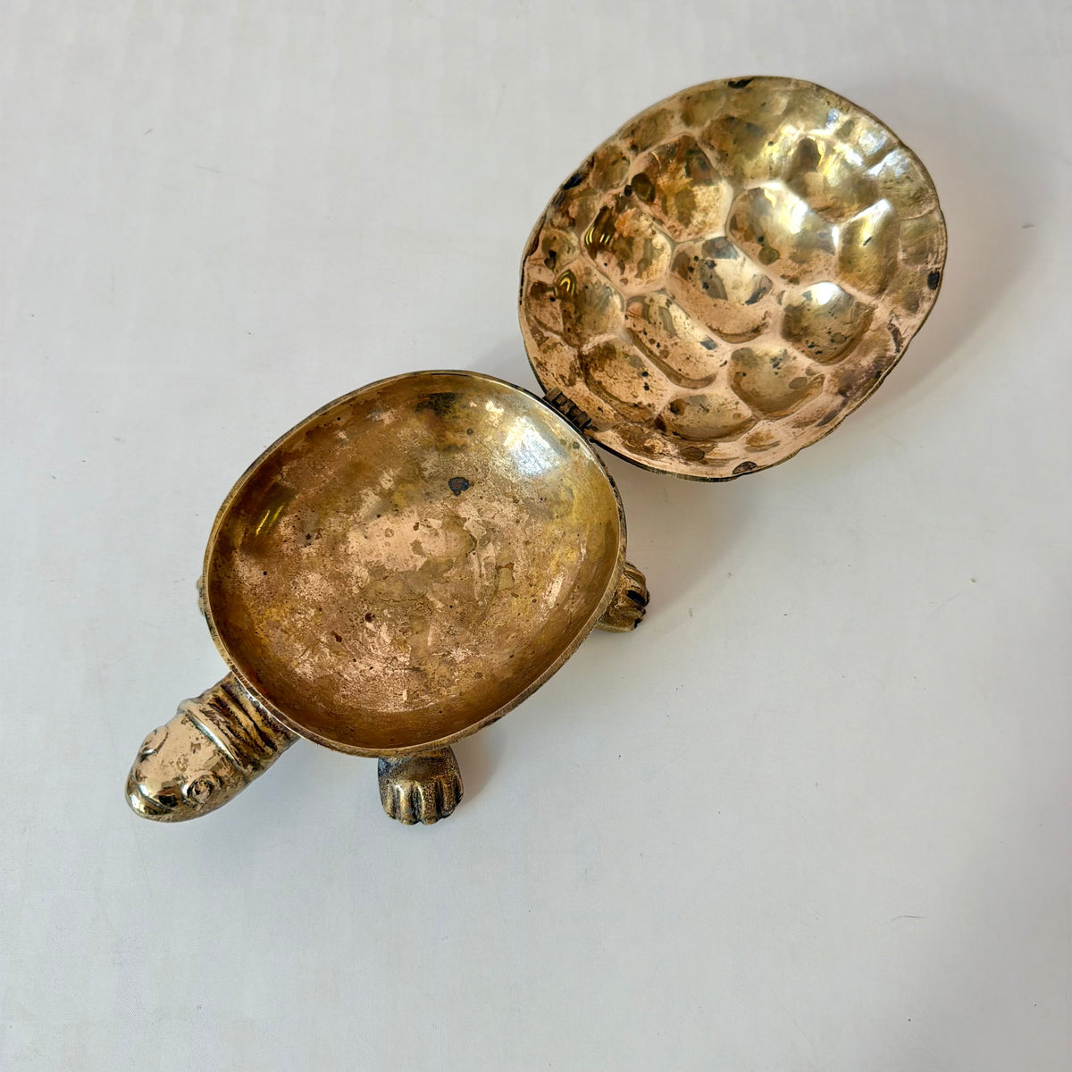 Vintage Brass Turtle Ashtray/Trinket box