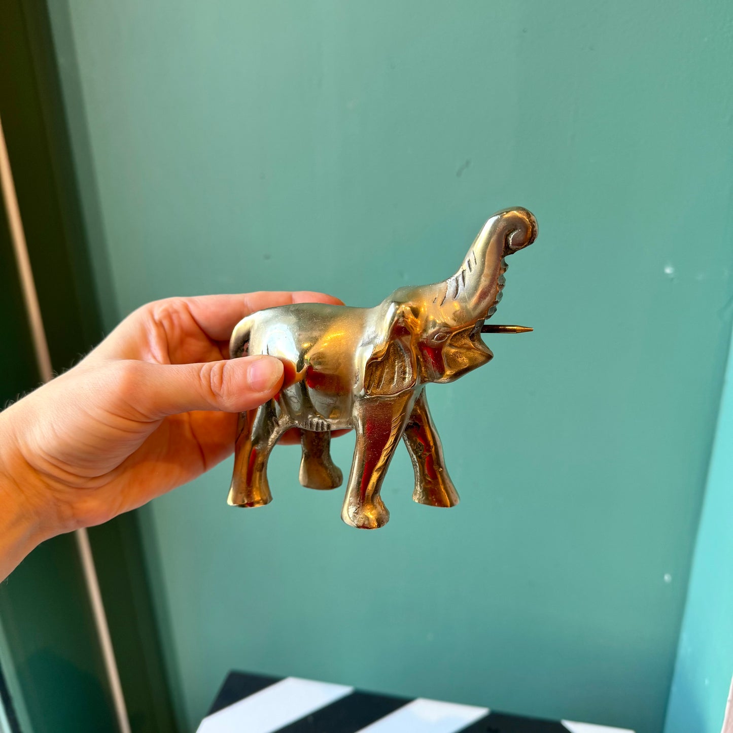 Vintage Brass Elephant Figurine (as is)