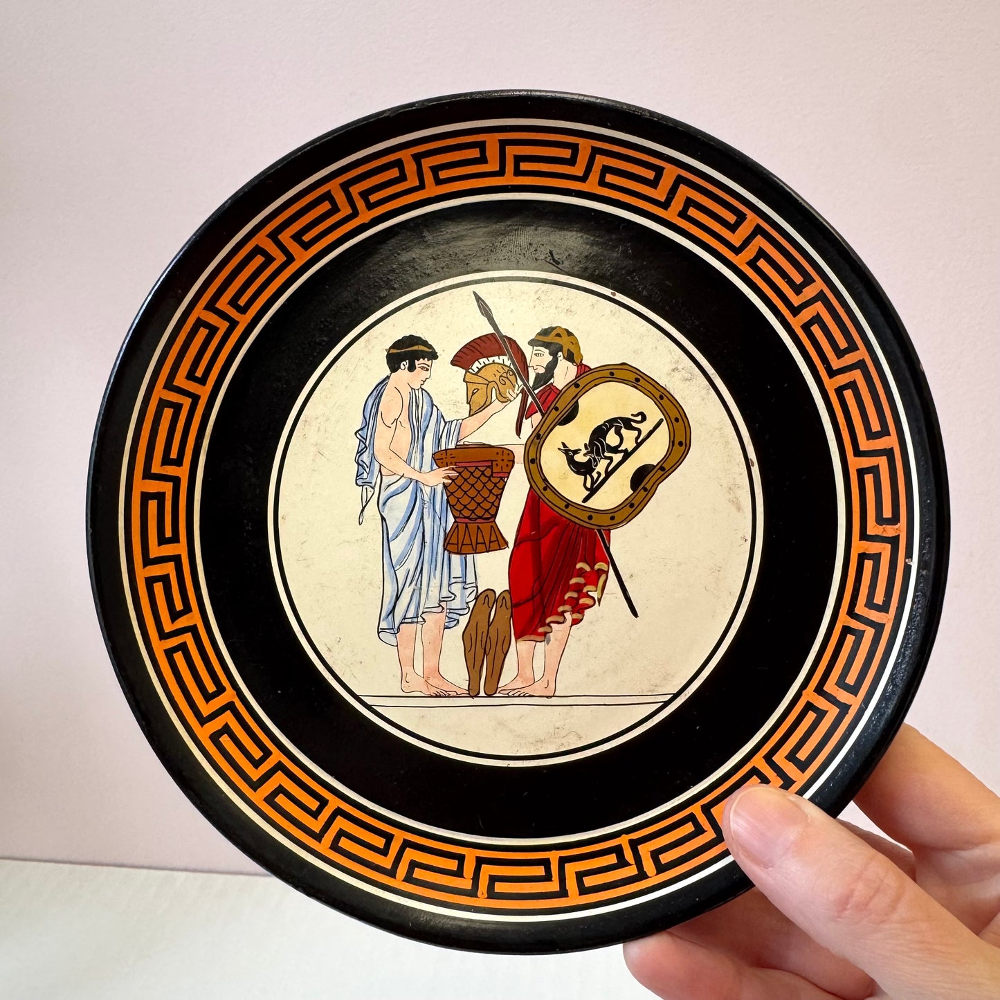 Vintage Set of 3 Mid-Century Greek Wall Hanging Plates by D. Vassilopoulos