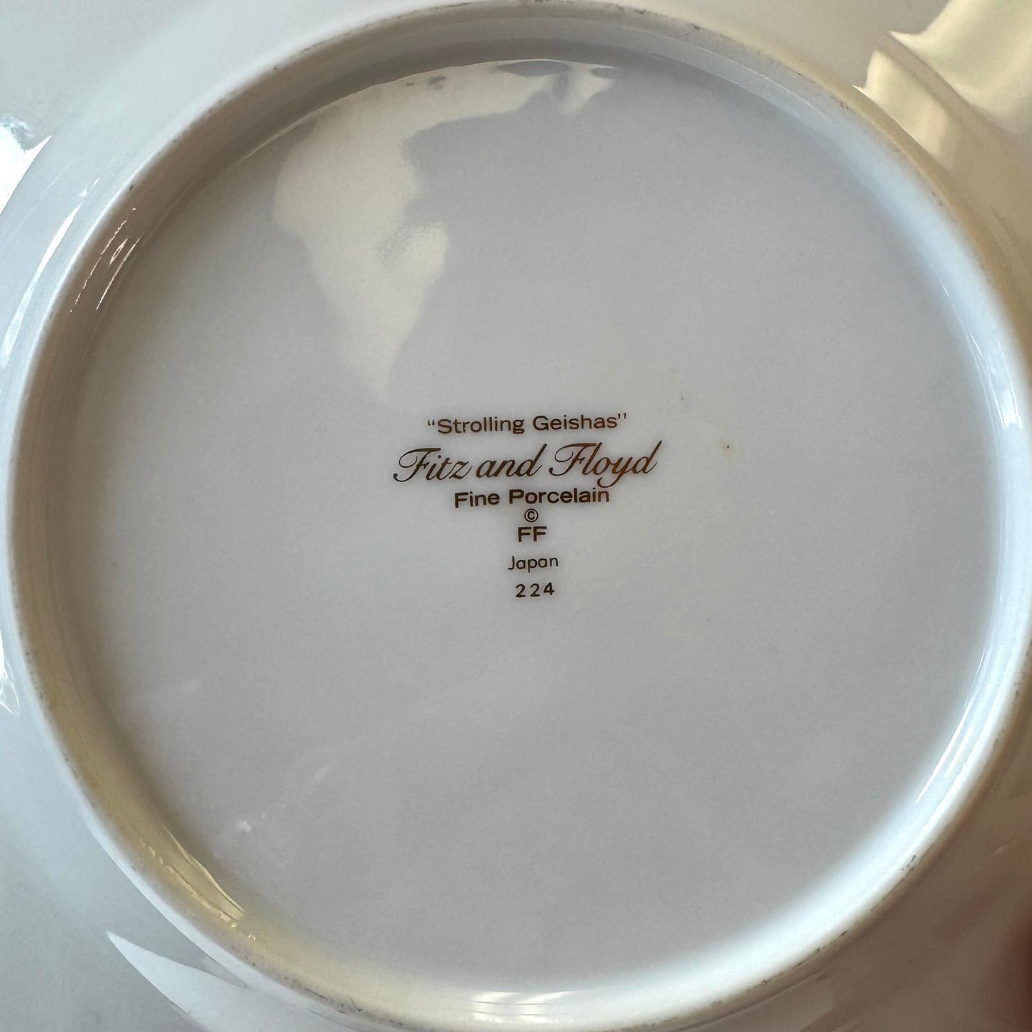 Vintage Set of 4 "Strolling Geisha" Appetizer Plates by Fitz & Floyd