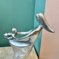 Vintage Abstract Aluminum Mother and Baby Statue