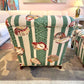 Vintage Green Stripe Shell Upholstered Armchair/item