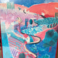 Vintage David Hockney "A Retrospective" 1988 Museum Poster - Framed