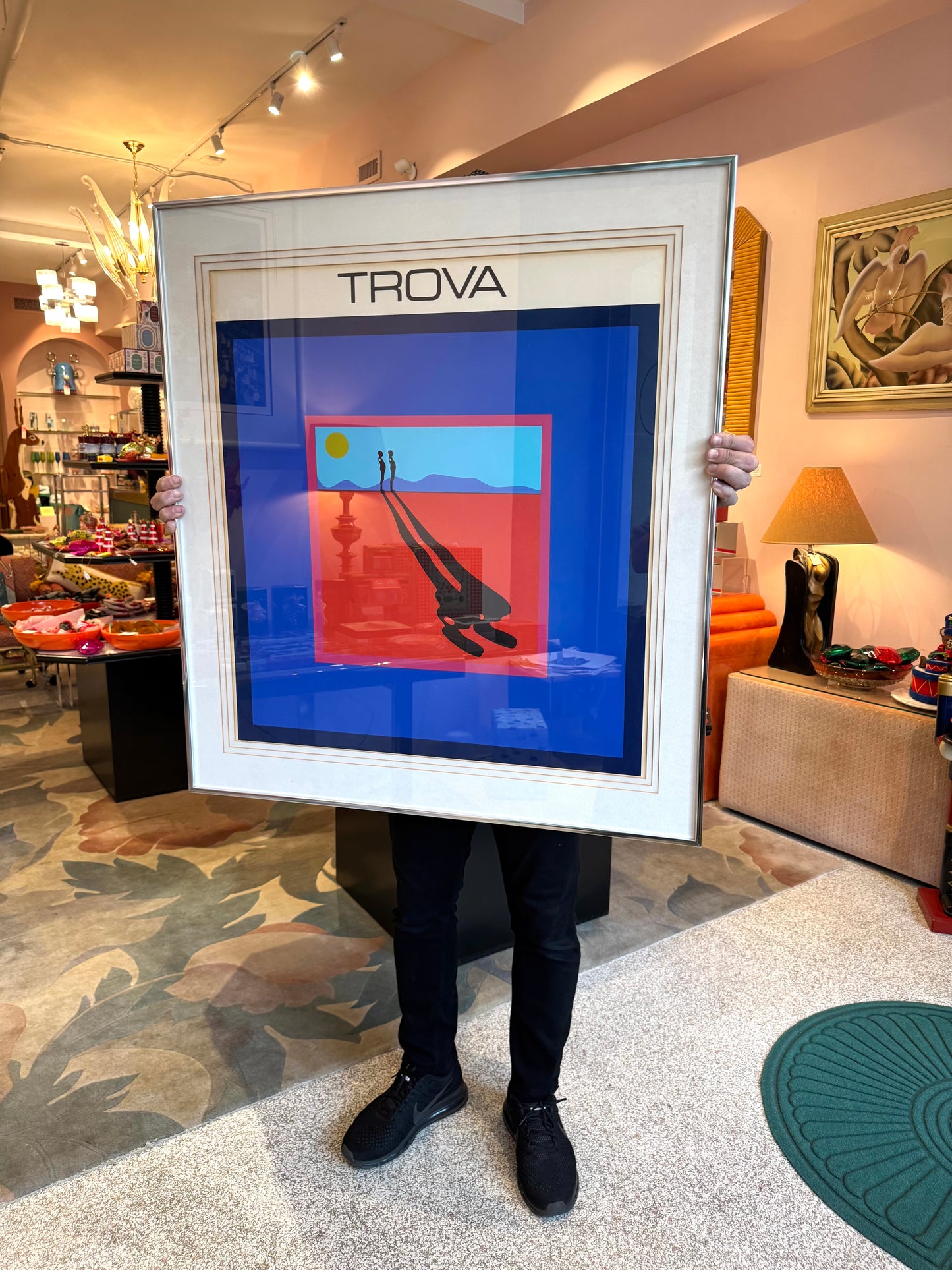 Vintage “Falling Man” Serigraph Print by Trova