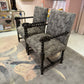 Antique Lions Head Barley Twist Suede Chair/item