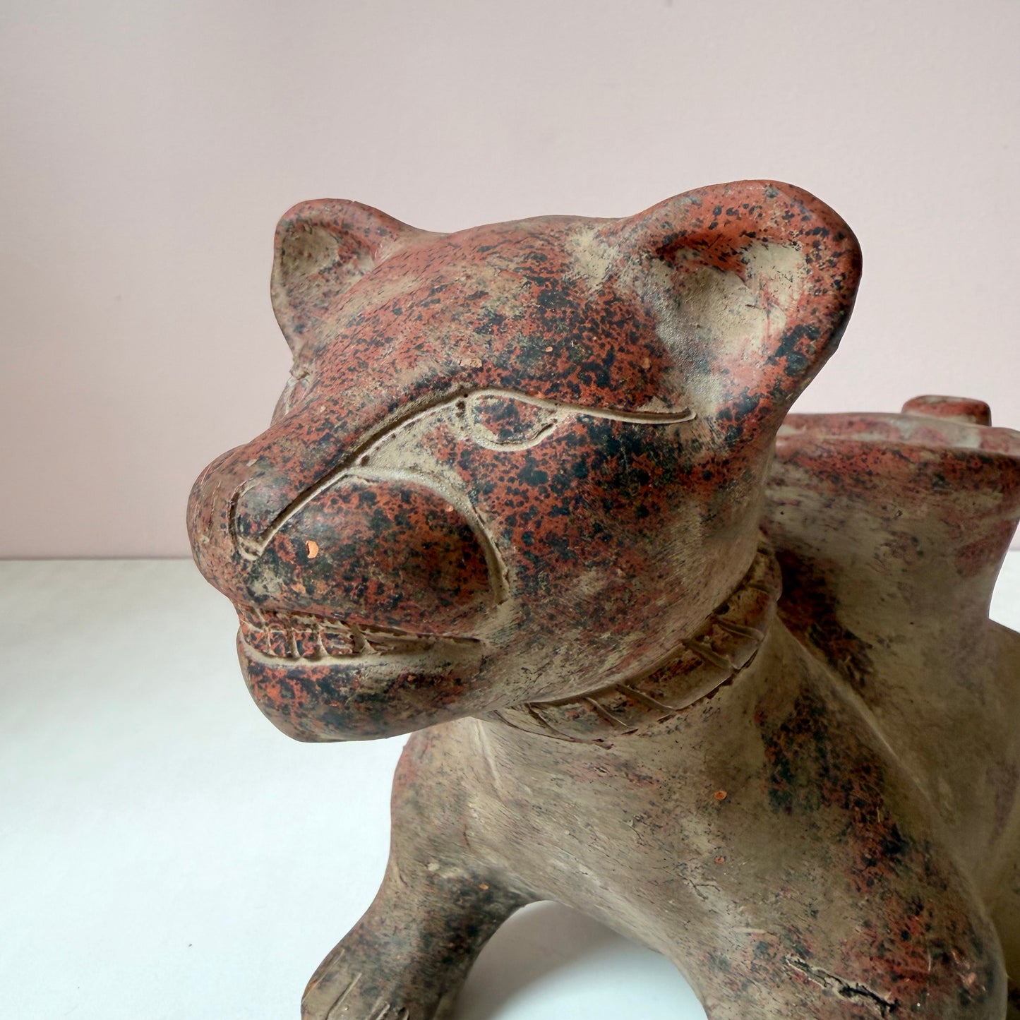 Vintage Mid-Century Colima Mexican Clay Dog Vessel