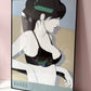 Vintage Framed "The Playboy Portfolio" Serigraph Print by Patrick Nagel