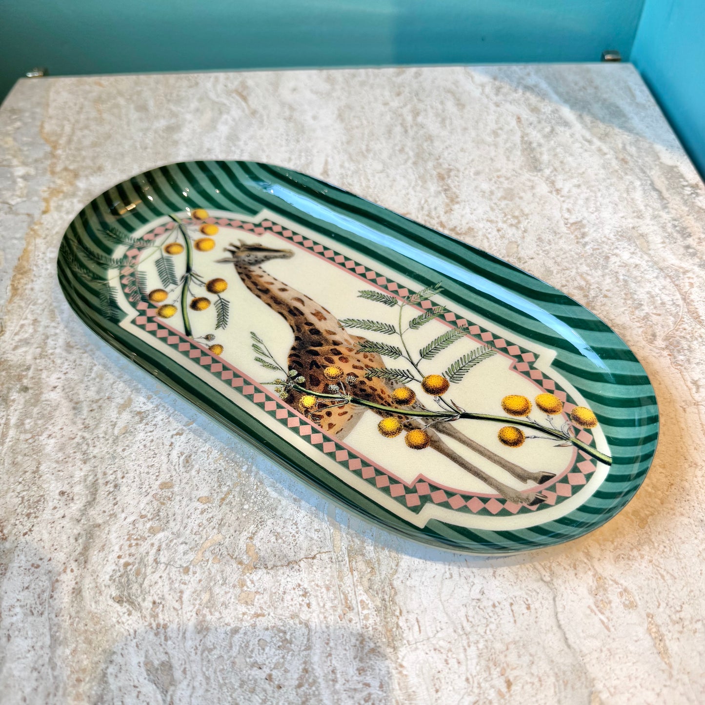 Giraffe Enamel Catchall Tray by Roomytown London