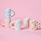 Stripe Floral Handmade Ceramic Coffee Mug