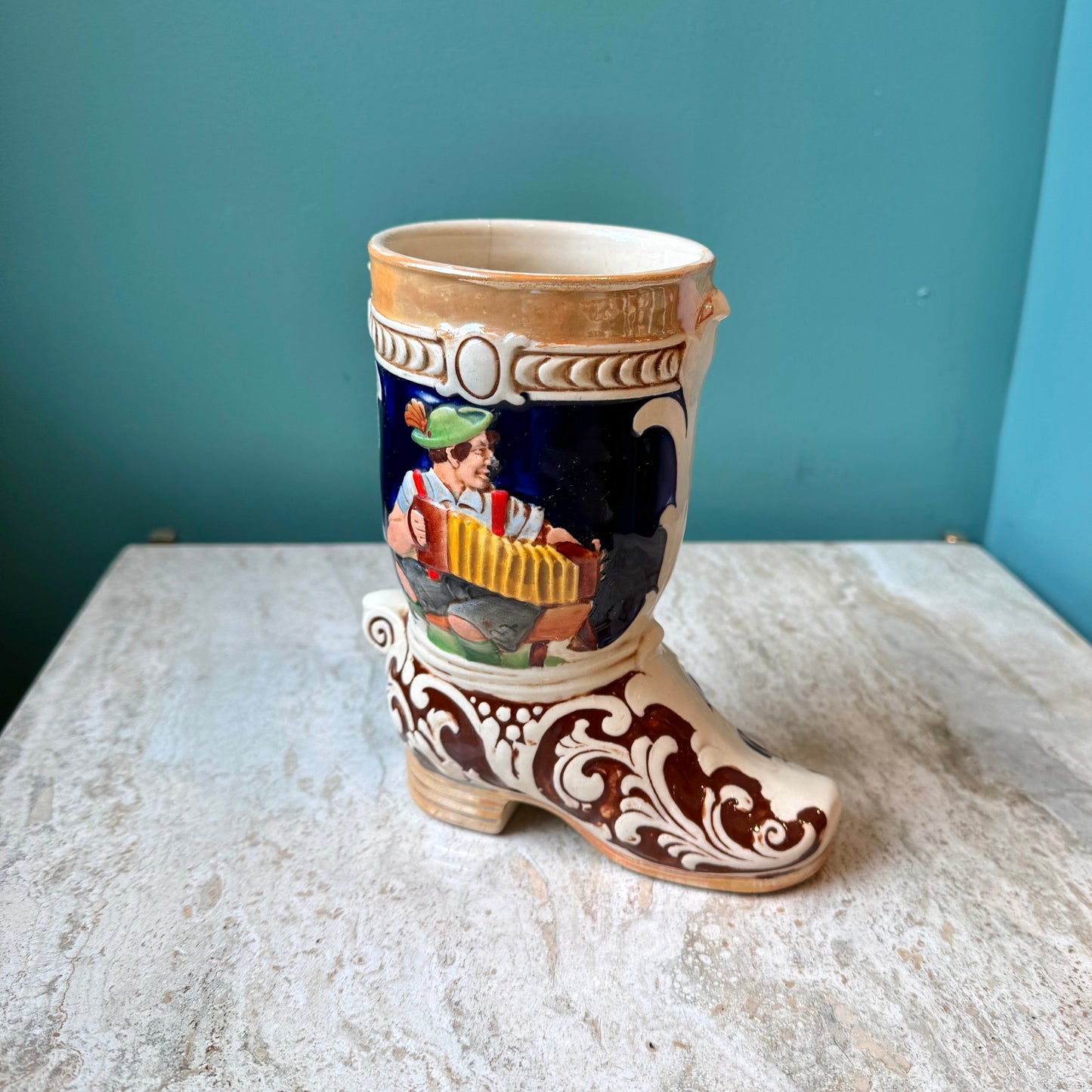 Vintage German Beer Boot Stein/Vase