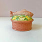 Vintage GEO Paris Ceramic Salmon Tureen Dish (as is)
