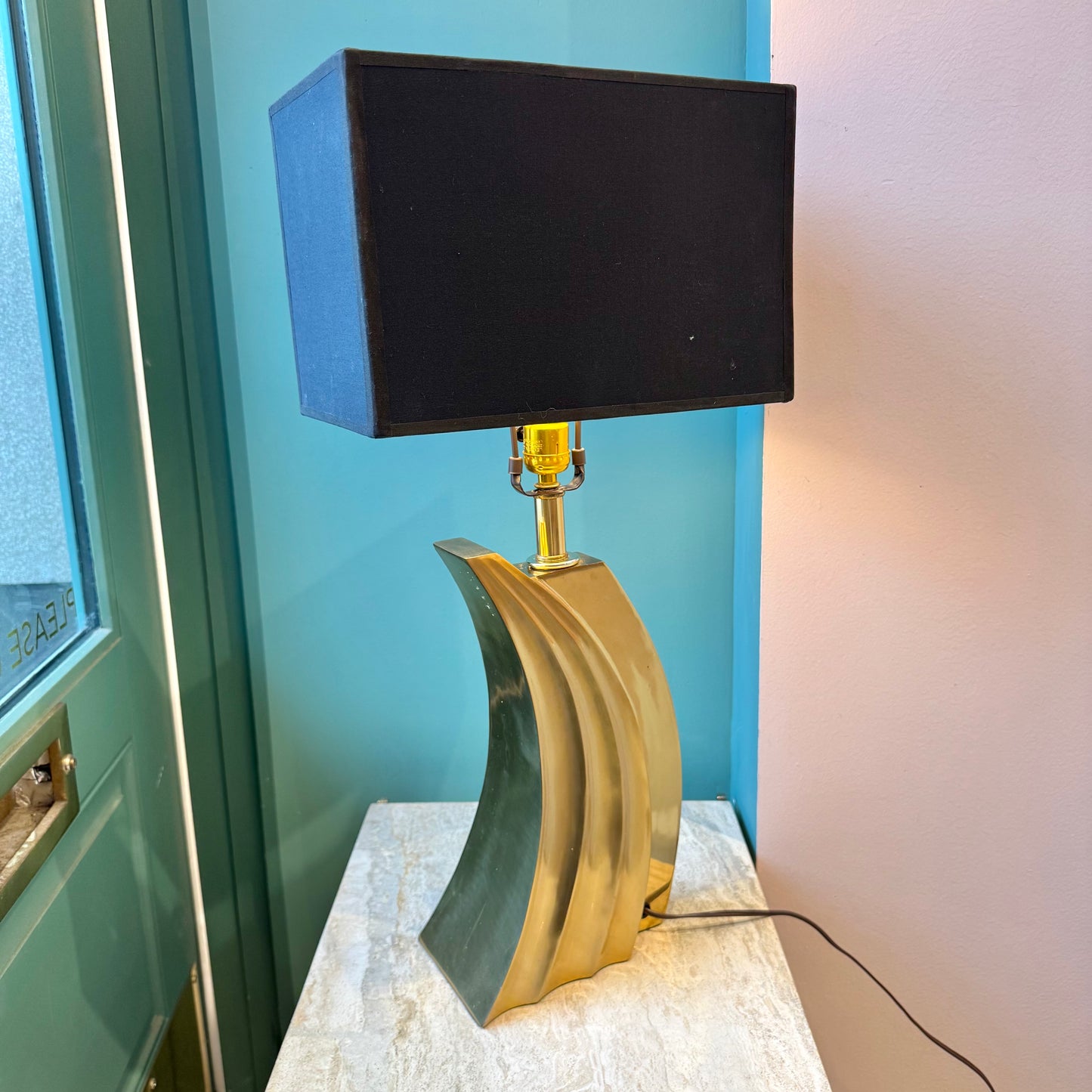 1970’s Pierre Cardin Style Brass Lamp