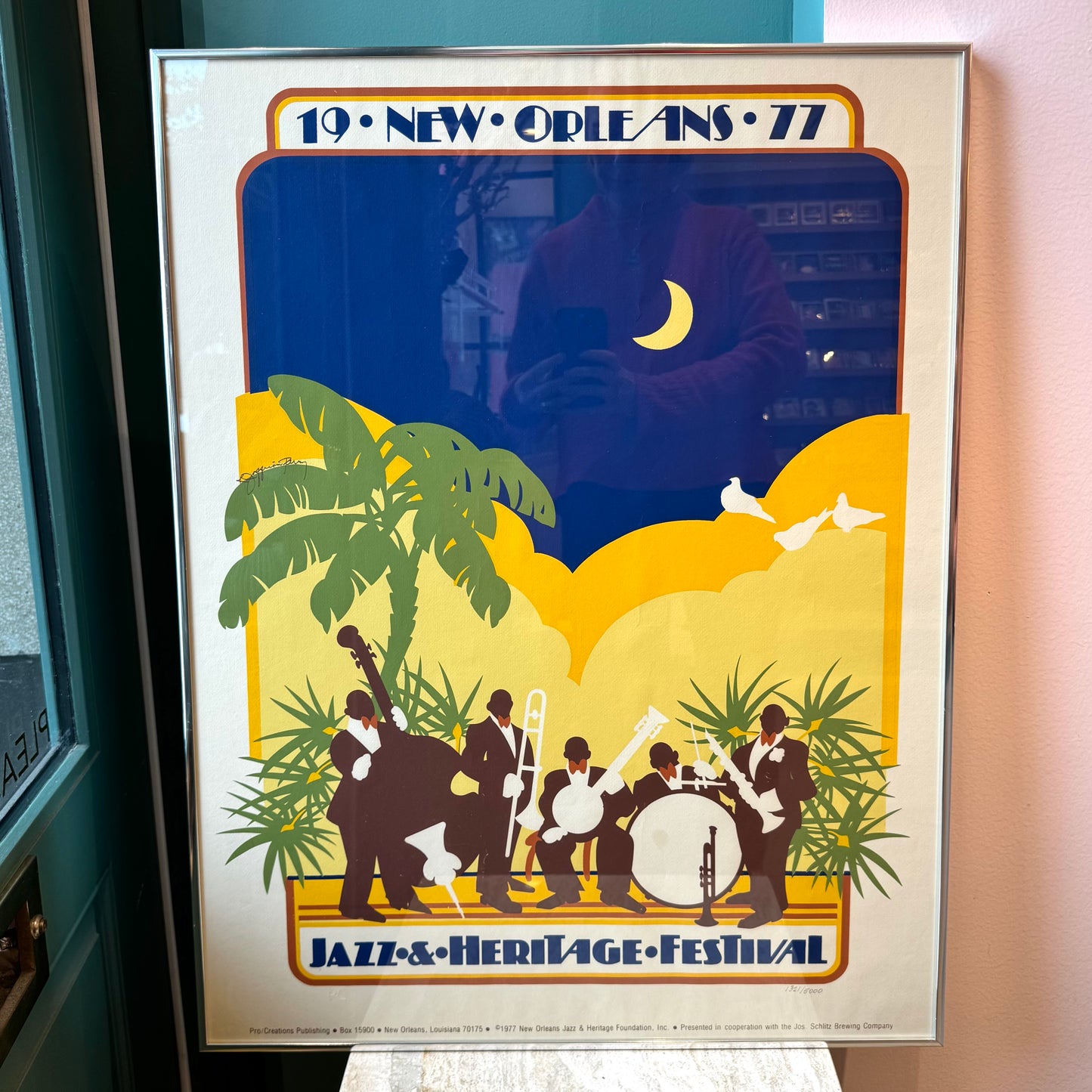 Vintage 1977 Limited Edition New Orleans Jazz & Heritage Poster Signed and Numbered