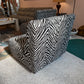 Vintage Zebra Modular Sectional Sofa/Slipper Chair Sold Per Piece