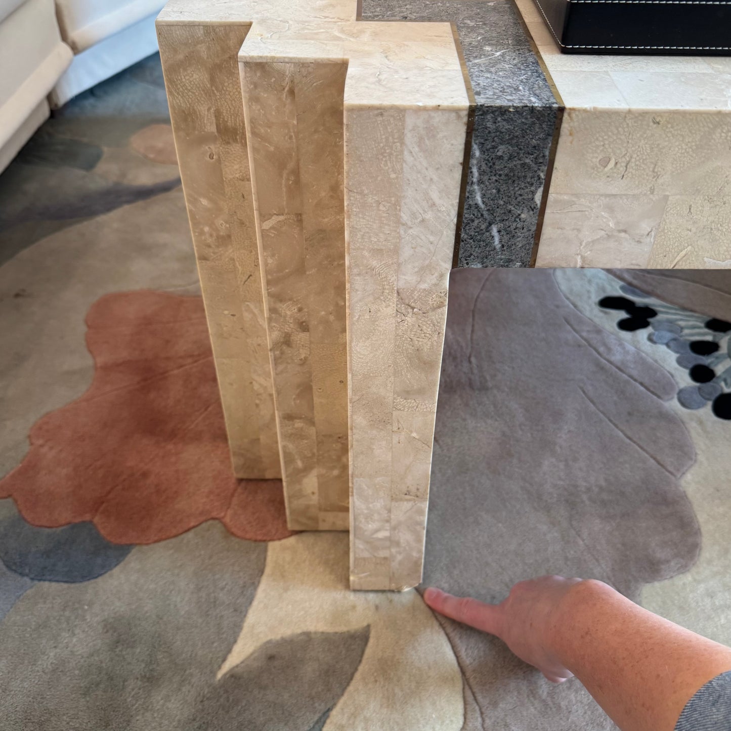 Vintage Maitland Smith Style Tessellated Coffee Table