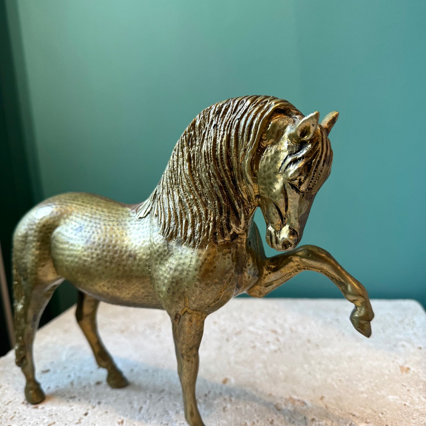 Vintage Brass Horse Statue