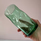 Vintage Set of 2 Hand Blown "Pinched" Glass Water Glasses