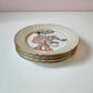 Vintage Set of 4 "Strolling Geisha" Appetizer Plates by Fitz & Floyd