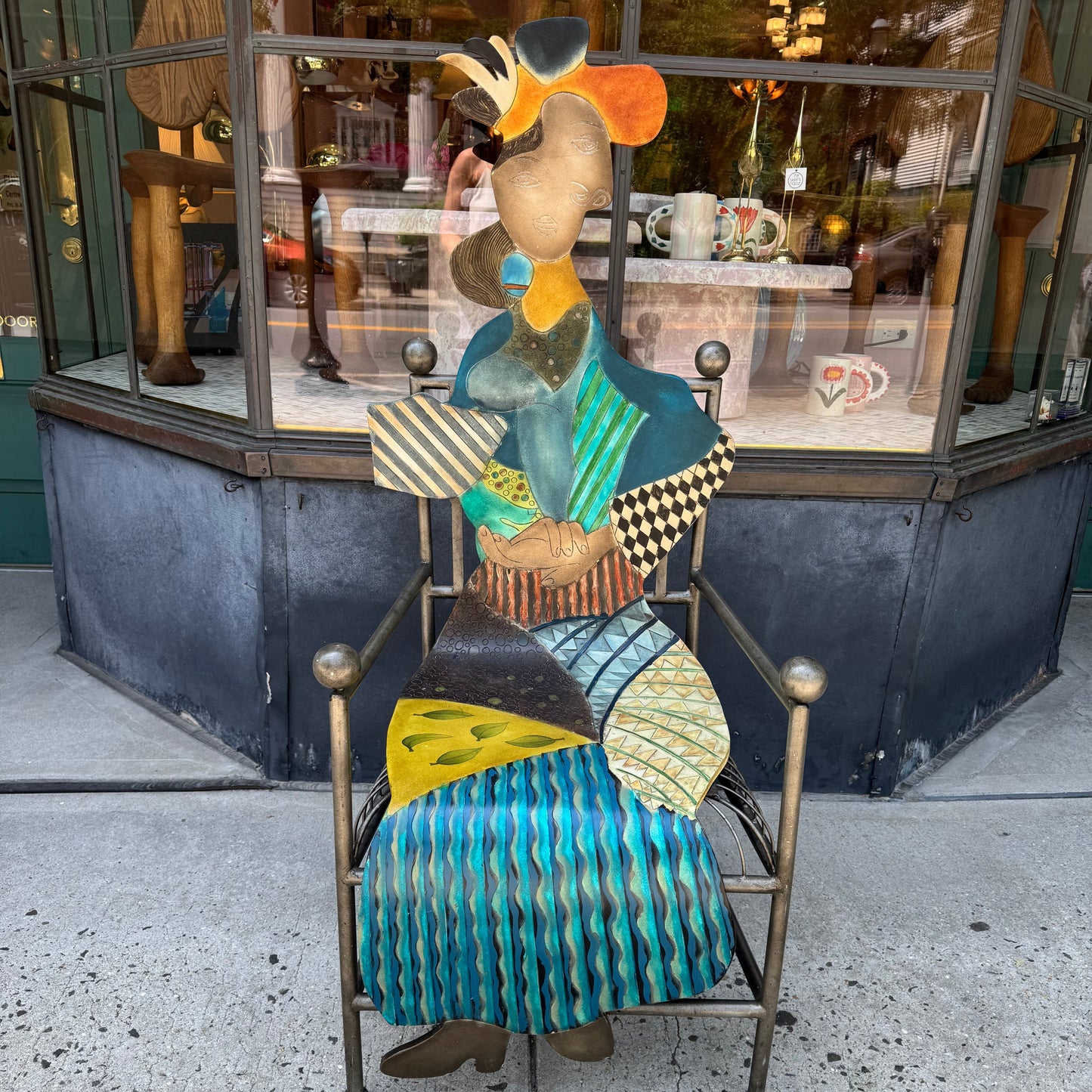 Vintage Hand Crafted Bentwood and Metal Picasso Chair by OLF