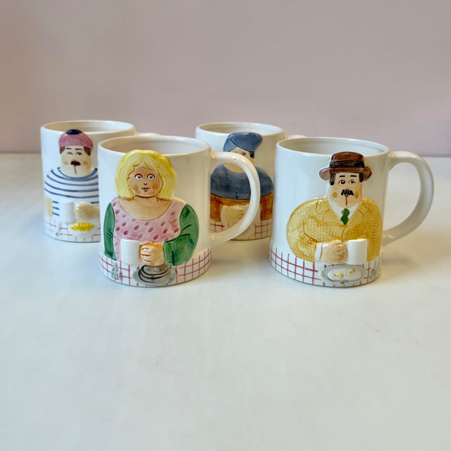 Vintage 1983 “Les Artisans” Character Mugs by Sigma - Set of 4