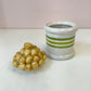 Vintage Italian Ceramic Olive Lidded Canister