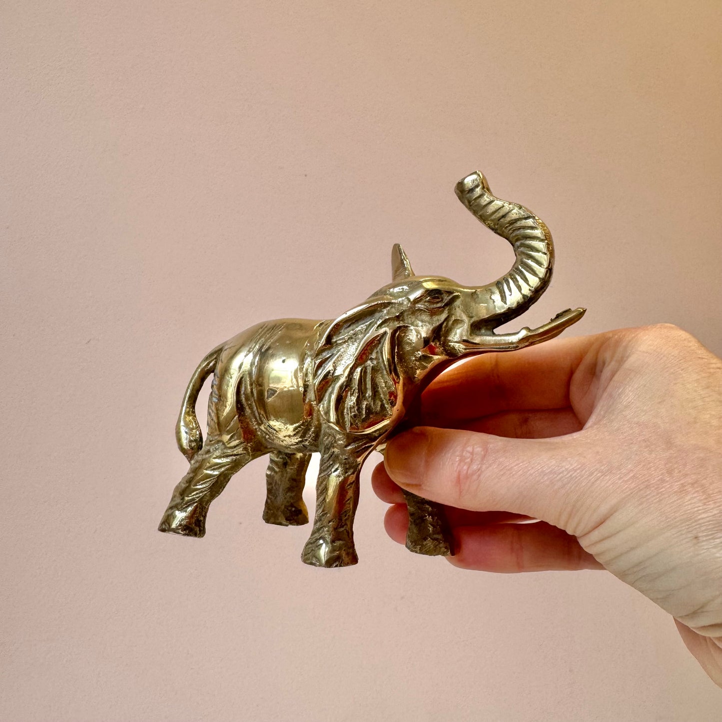 Vintage Brass Elephant Figurine