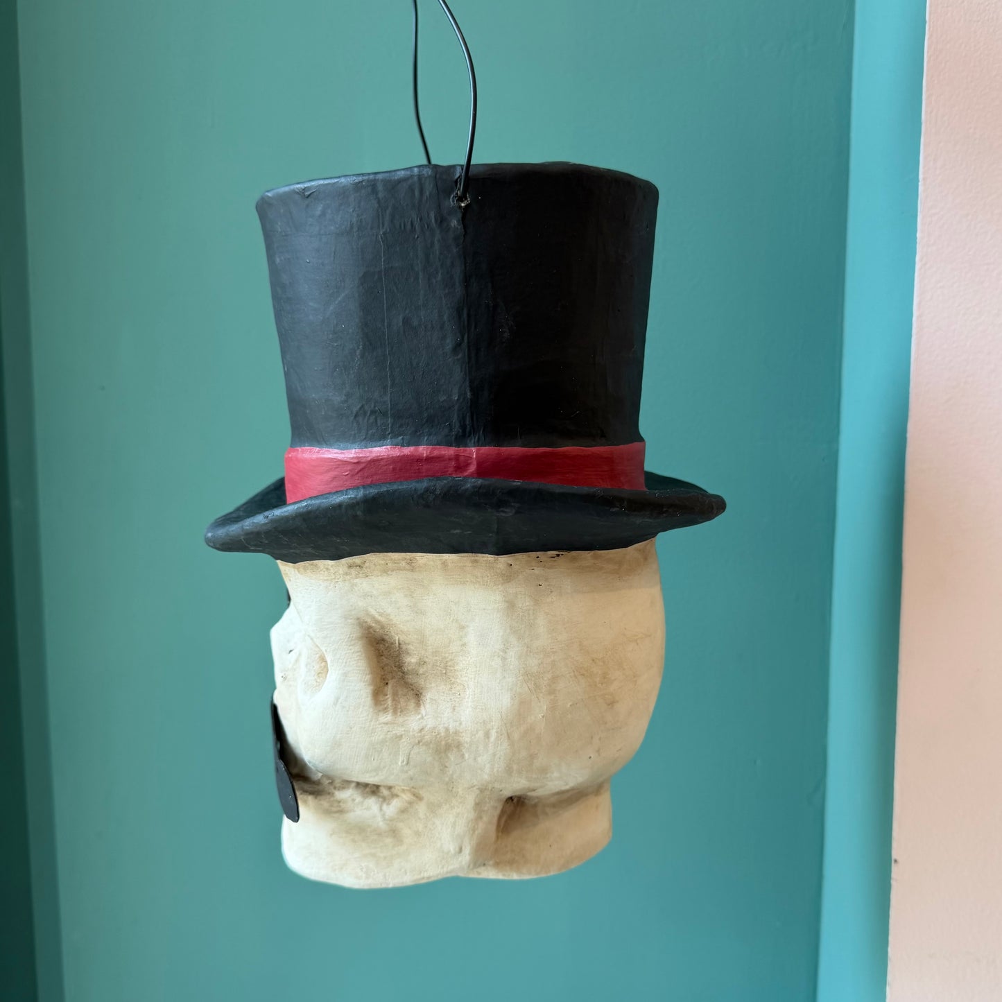Vintage Inspired Top Hat Skull Candy Bucket