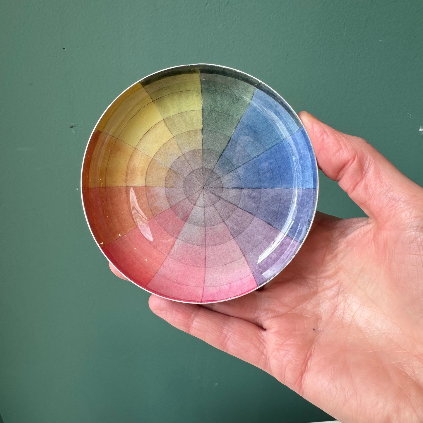 Enamel Color Wheel Trinket Tray