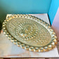 Vintage Brass Peacock Embossed Decorative Tray/Wall Hanging