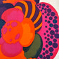 1960's "August Flower" Japanese Textile Art by Hiroshi Awatsuji