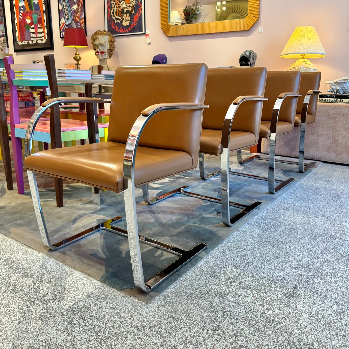 Vintage Set of 4 Brno Chairs by Mies Van Der Rohe
